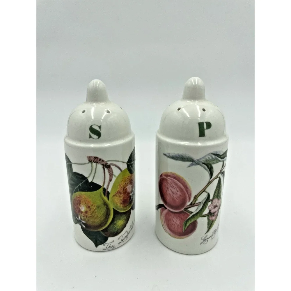 Portmeirion Pomona Porcelain Salt & Pepper Shaker Set 4